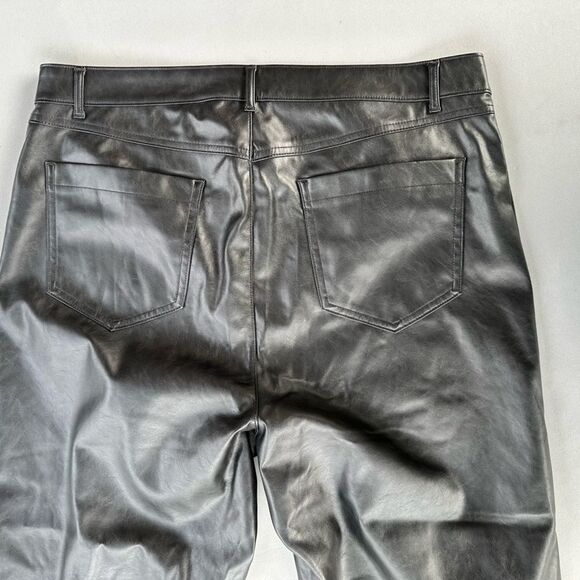 🎉5 for $45🎉 Old navy faux leather pants size 18 Tall black wide leg - Picture 11 of 13